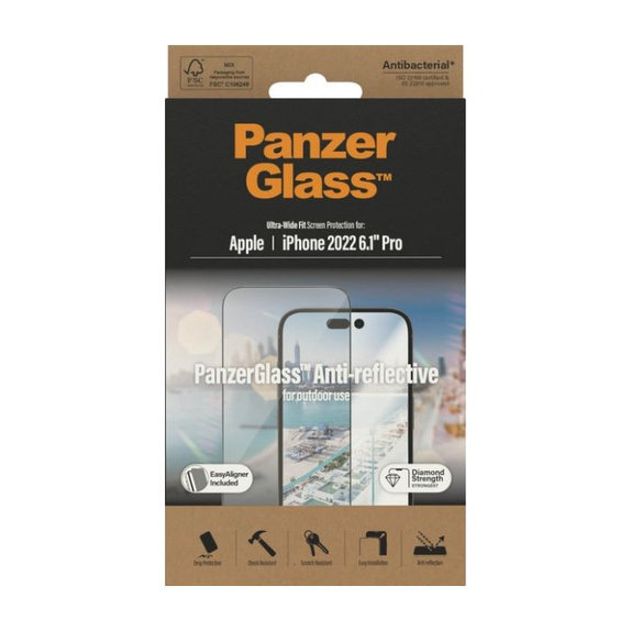 PanzerGlass - Geam Securizat UWF Anti-Reflective AB pentru iPhone 14 Pro