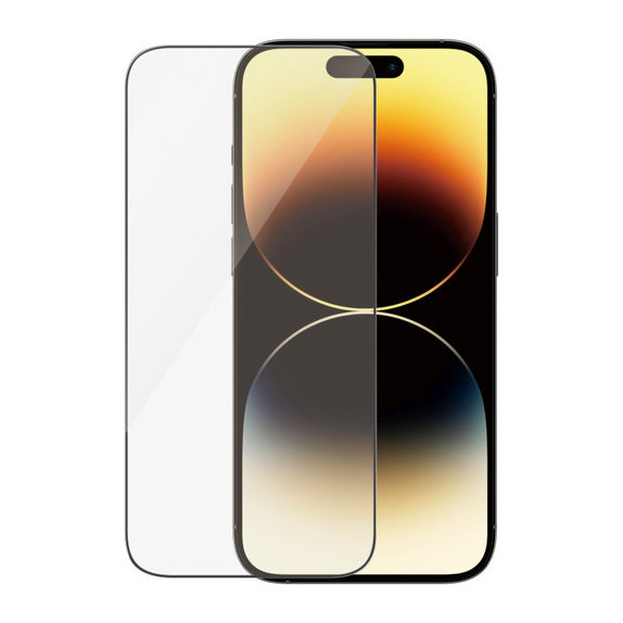 Sticlă securizată UWF Anti-Reflective AB cu aplicator pentru iPhone 14 Pro, Negru, PanzerGlass