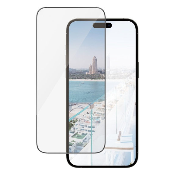 Sticlă securizată UWF Anti-Reflective AB cu aplicator pentru iPhone 14 Pro Max, Negru, PanzerGlass