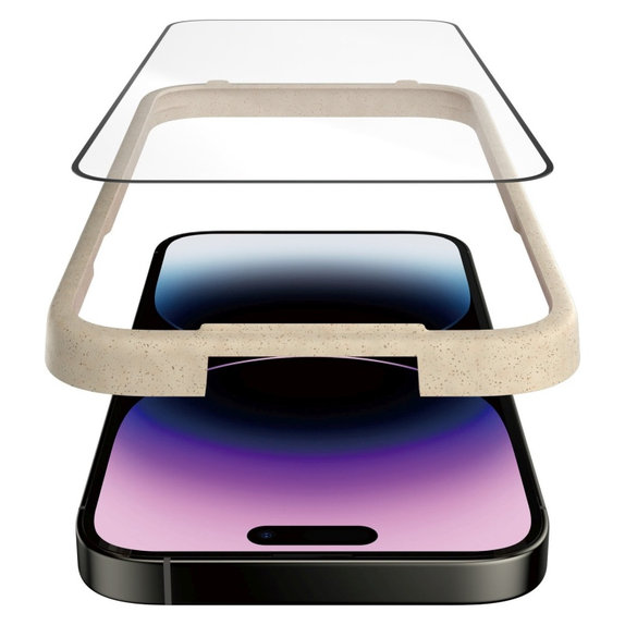 Sticlă securizată UWF Anti-Reflective AB cu aplicator pentru iPhone 14 Pro Max, Negru, PanzerGlass