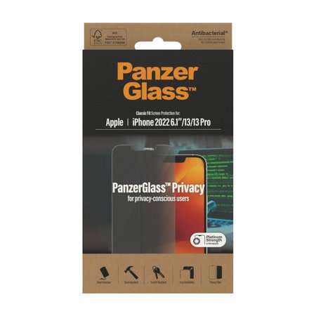PanzerGlass - Geam Securizat Privacy AB pentru iPhone 13, 13 Pro, 14 & 16e