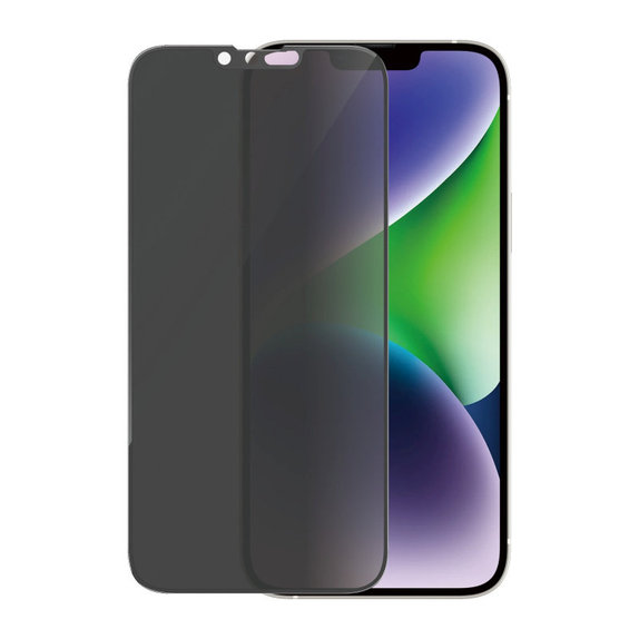 Sticlă securizată UWF Privacy AB cu aplicator pentru iPhone 14 Plus/13 Pro Max, Negru, PanzerGlass