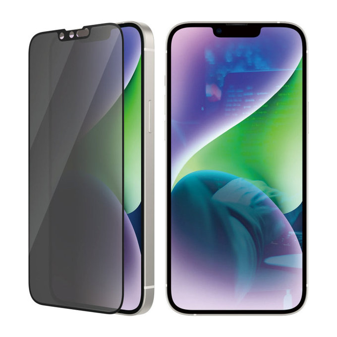 Sticlă securizată UWF Privacy AB cu aplicator pentru iPhone 14 Plus/13 Pro Max, Negru, PanzerGlass