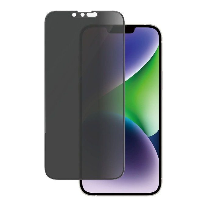 Sticlă securizată UWF Privacy AB cu aplicator pentru iPhone 14 Plus/13 Pro Max, Negru, PanzerGlass