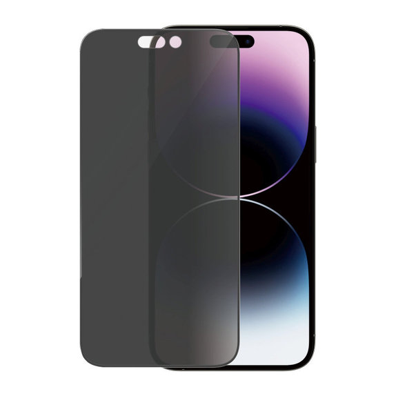 Sticlă securizată UWF Privacy AB cu aplicator pentru iPhone 14 Pro Max, Negru, PanzerGlass