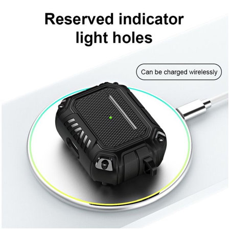 FixPremium - Caz Unbreakable pentru AirPods Pro, negru