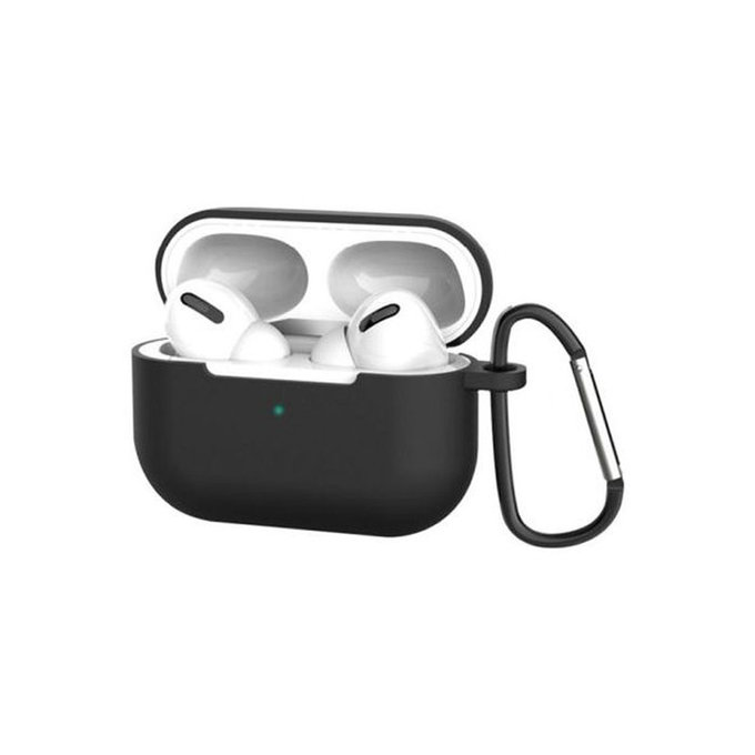 FixPremium - Silicon Caz cu Karabinou pentru AirPods Pro, negru