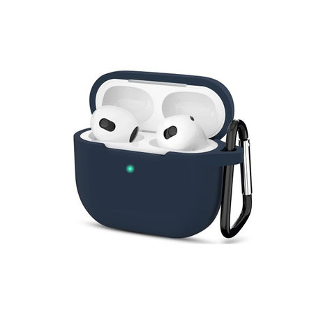 FixPremium - Silicon Caz cu Karabinou pentru AirPods 3, albastru