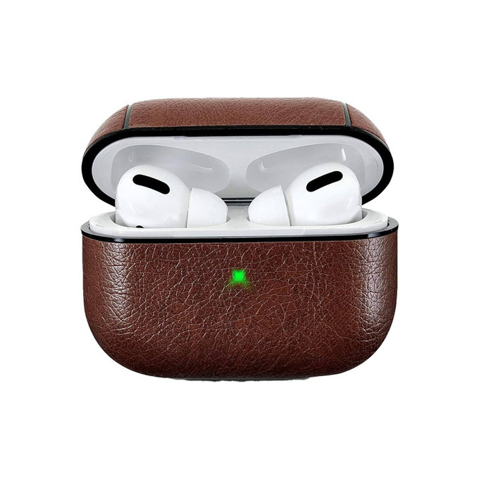 FixPremium - Caz din Piele Artificiala pentru AirPods Pro, maro