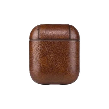 FixPremium - Caz din Piele Artificiala pentru AirPods 1 & 2, maro