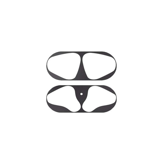FixPremium - Autocolant pentru praf pentru AirPods 1 & 2, negru