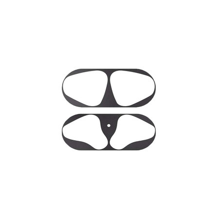 FixPremium - Autocolant pentru praf pentru AirPods 1 & 2, negru