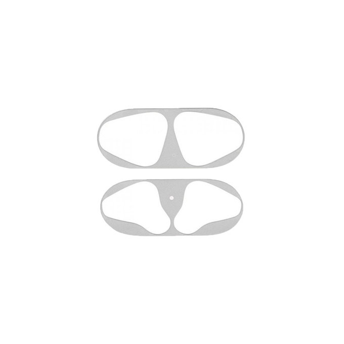 FixPremium - Autocolant pentru praf pentru AirPods 1 & 2, argint