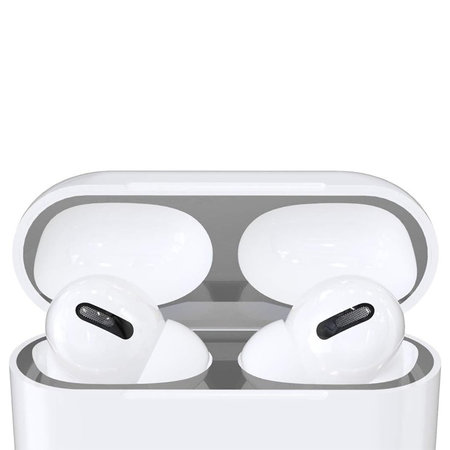 FixPremium - Autocolant pentru praf pentru AirPods Pro, argint