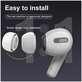 FixPremium - Benzi de cauciuc înlocuibile pentru AirPods Pro - Set 3 buc (L, M, S), alb