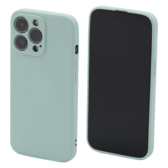 FixPremium - Silicon Caz pentru iPhone 13 Pro Max, light cyan