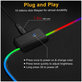 FixPremium - Pad pentru mouse si tastatura cu RGB iluminare de fundal, 90x40cm, negru