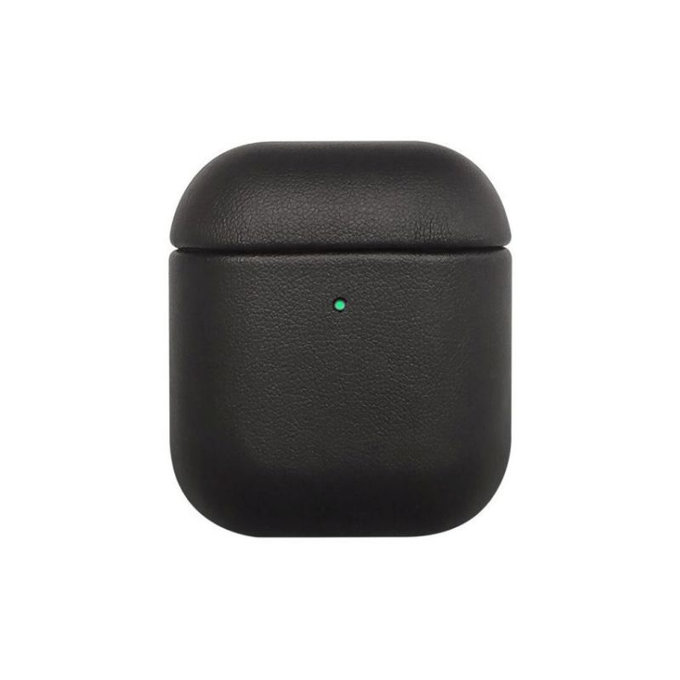 FixPremium - Piele Caz pentru AirPods 1 & 2, negru