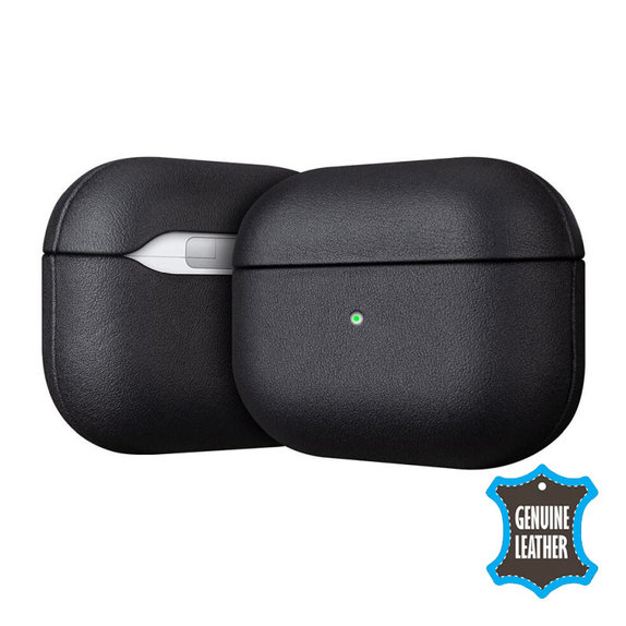FixPremium - Piele Caz pentru AirPods 3, negru