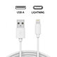 Lightning / USB cablu, 2 m, compatibil cu Apple, bulk