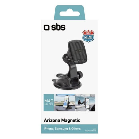 SBS - Suport auto Arizona Magnetic, cu ventuză, negru