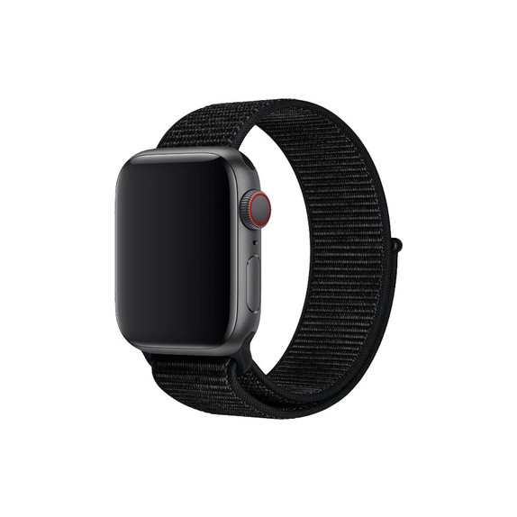 FixPremium - Nylon Curea pentru Apple Watch (42, 44, 45 & 49mm), negru
