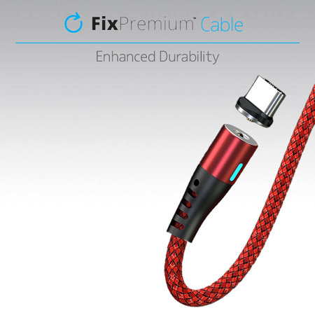 FixPremium - USB-C / USB Cablu Magnetic (2m), negru