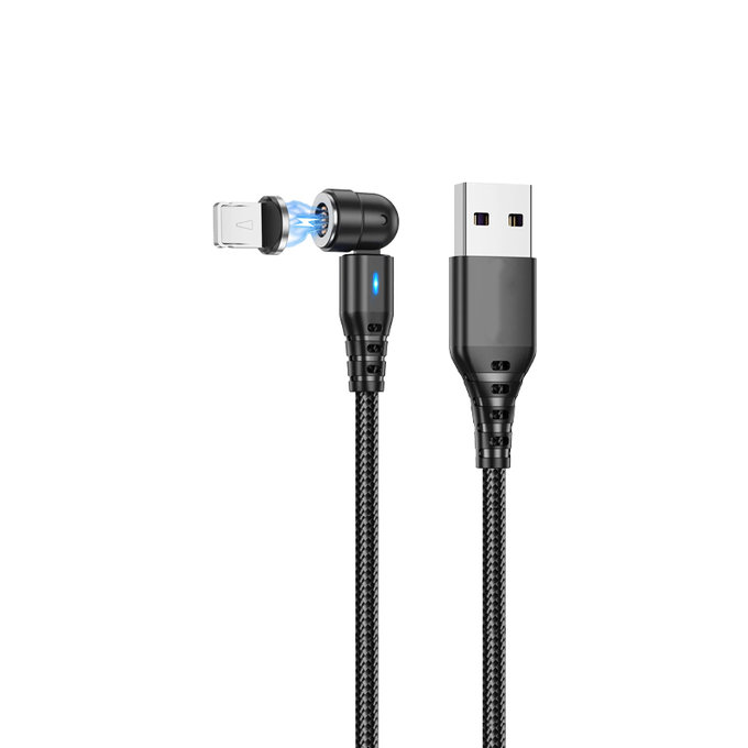 FixPremium - Lightning / USB Cablu Magnetic (1m), negru