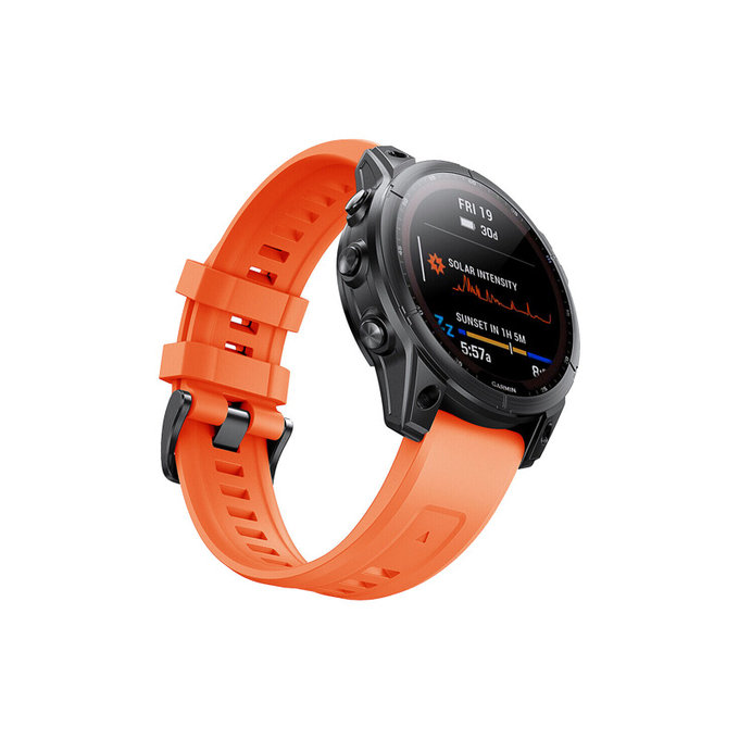 FixPremium - Silicon Curea pentru Garmin (QuickFit 26mm), portocale
