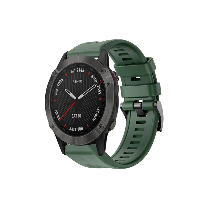 FixPremium - Silicon Curea pentru Garmin (QuickFit 22mm), verde inchis