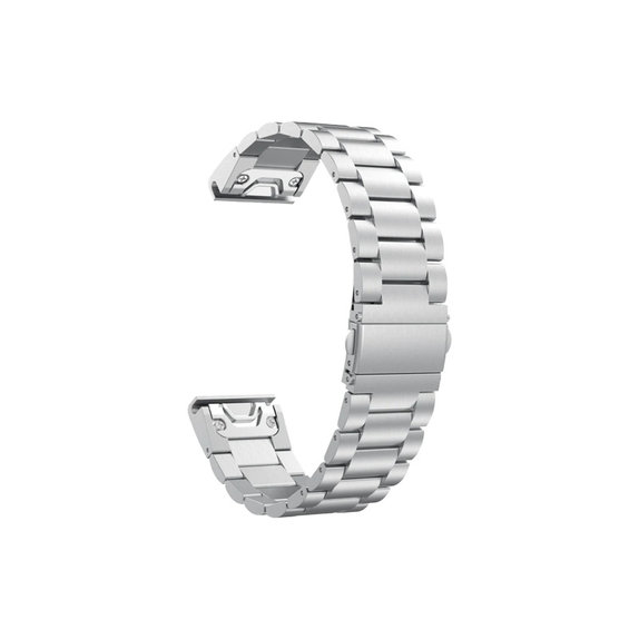 FixPremium - Curea din otel inoxidabil pentru Garmin (QuickFit 22mm), argint