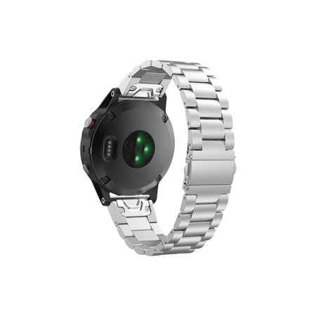 FixPremium - Curea din otel inoxidabil pentru Garmin (QuickFit 26mm), argint