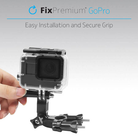 FixPremium - Titularul pe o bicicletă/motocicletă pentru GoPro, negru