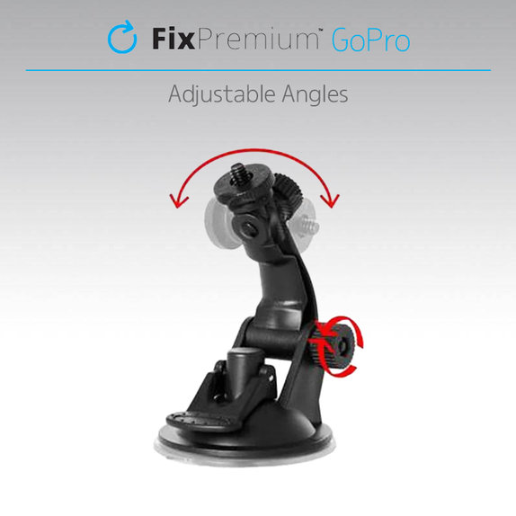 FixPremium - Titularul pentru GoPro cu ventuză, negru