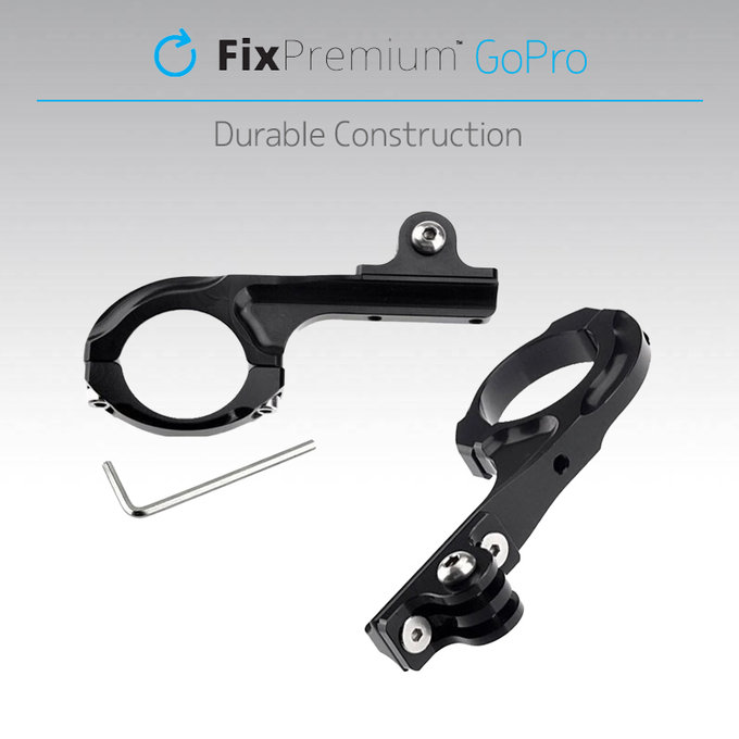 FixPremium - Titularul pe o bicicletă/motocicletă pentru GoPro, negru