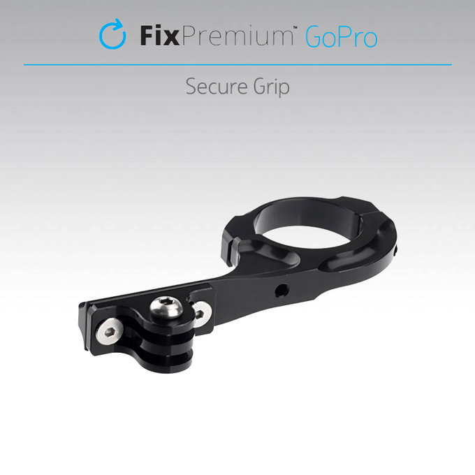 FixPremium - Titularul pe o bicicletă/motocicletă pentru GoPro, negru