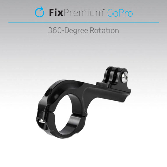 FixPremium - Titularul pe o bicicletă/motocicletă pentru GoPro, negru