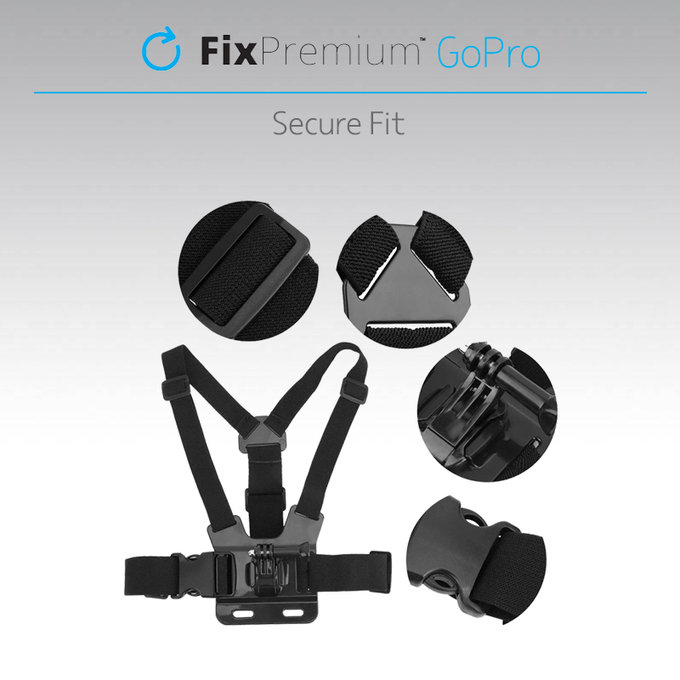 FixPremium - Titularul pe corp pentru GoPro, negru
