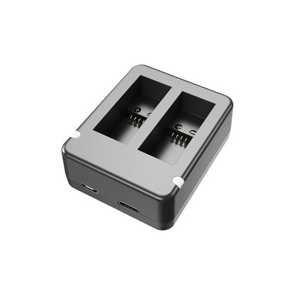 FixPremium - Sta?ie de încărcare pentru 2 GoPro baterii (Hero (2018)/Hero 5/Hero 6/Hero 7/Hero 8), negru