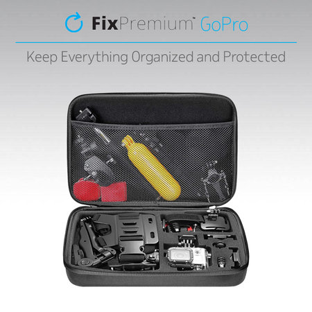FixPremium - Carcasă Protectoare pentru GoPro & Accesorii (Mărimea L), negru