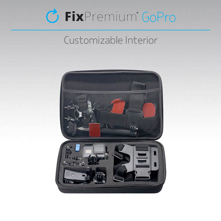 FixPremium - Carcasă Protectoare pentru GoPro & Accesorii (Mărimea L), negru
