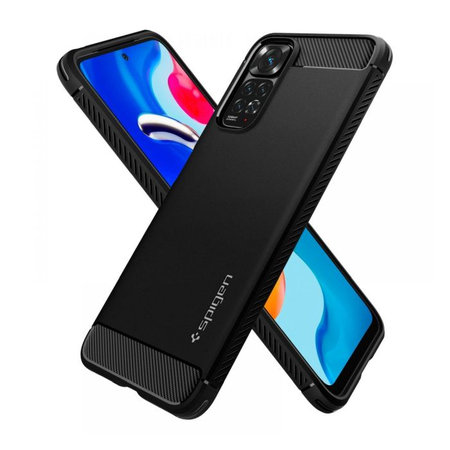 Spigen - Caz Ruggen Armor pentru Xiaomi Redmi Note 11 & 11S, negru