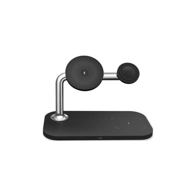 FixPremium - MagSafe Stand 3v1 pentru iPhone, Apple Watch & AirPods, negru