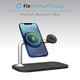 FixPremium - MagSafe Stand 3v1 pentru iPhone, Apple Watch & AirPods, alb