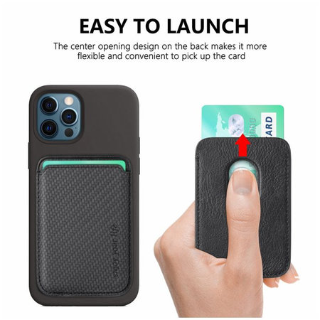 FixPremium - MagSafe Carbon Portofel, negru