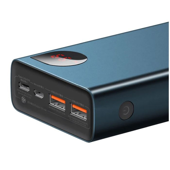 Baseus - 65W PowerBank 20 000 mAh, albastru