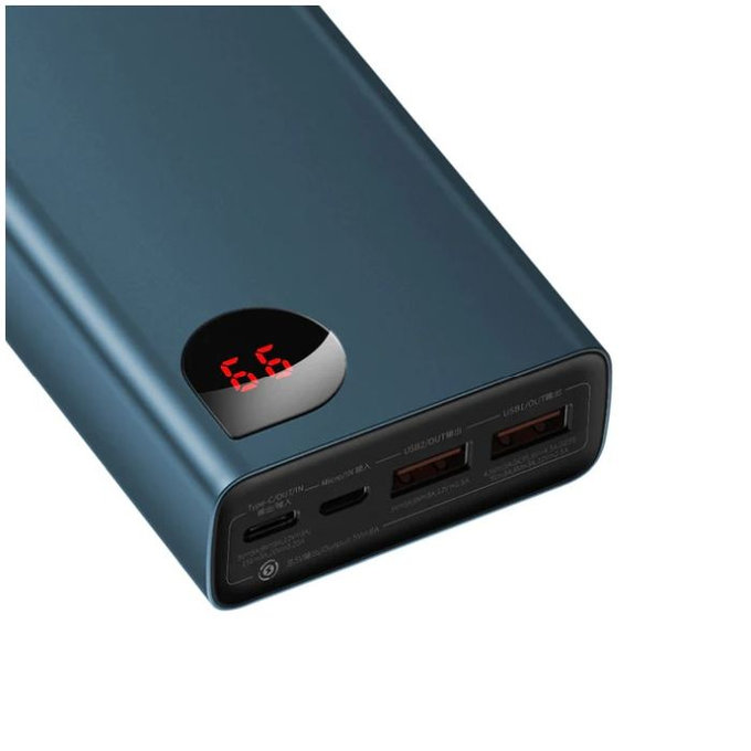 Baseus - 65W PowerBank 20 000 mAh, albastru