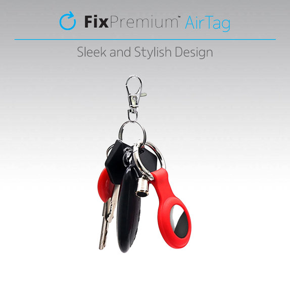 FixPremium - Silicon Breloc pentru AirTag, negru