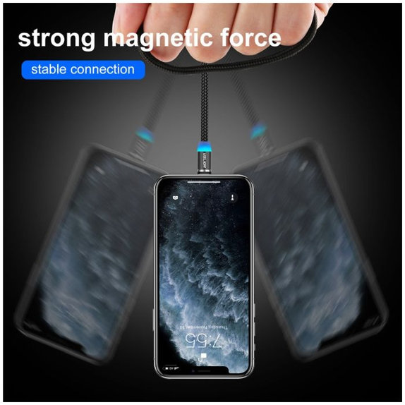 USLION - Lightning / USB Cablu Magnetic (1m), roșu