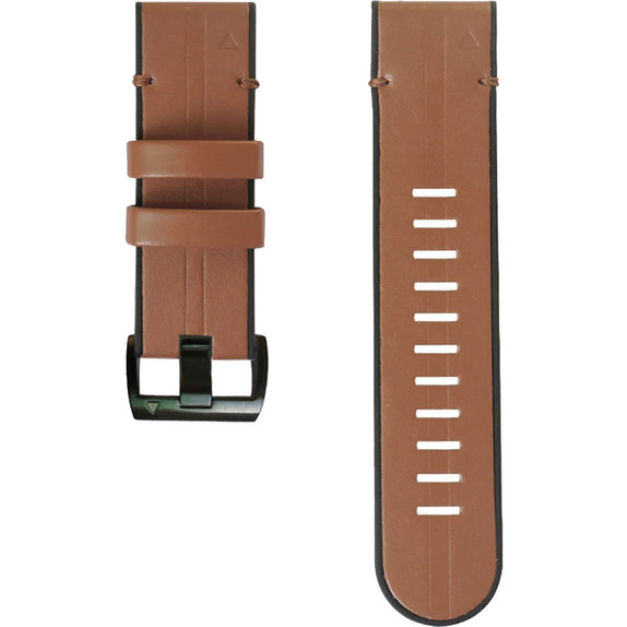 FixPremium - Piele Curea pentru Garmin (QuickFit 26mm), maro deschis
